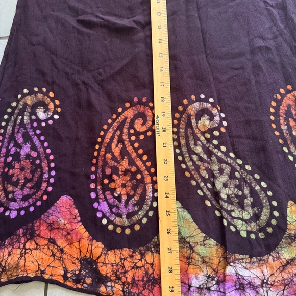 Shoreline Boho Paisley Tunic Dress L/XL – Tie Dye India Style Crochet Sleeves - Picture 10 of 10